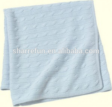 Sharrefun luxury quality 100%cashmere knitting blanket