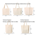 Túi cotton tote mua sắm có thể tái sử dụng đồng bằng