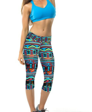 2016 The New Style Seven Point European And American Hip Slim High Waist Printing Leggings For Women C7509