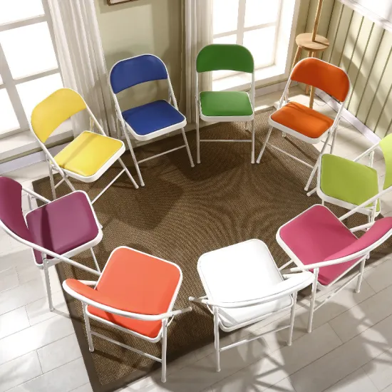 Wholesale Portable Metal Padded Outdoor Relaxing Wedding Event Camp Lawn Stadium Folding Chairs
