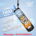 R & M Monster Vape Pen dùng một lần Pen 7000 Puffs