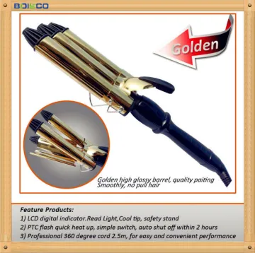 Pro Triple Barrel Waver Curling Iron LCD The Best Seller Mostly Buy Hair Culer Curling Iron