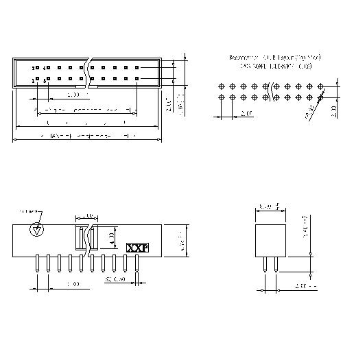 2.00mm Box Header 180°H=5.75