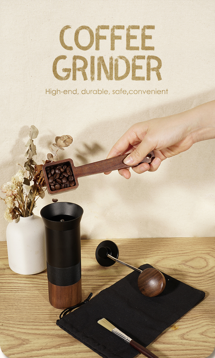 Adjustable Setting Portable Manual Pour Over Coffee Grinder, High