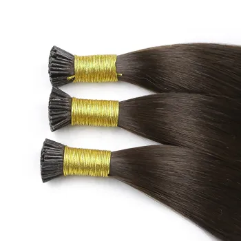 I Tip Hair Wholesale Raw Indian Kinky Curly Itip Keratin Bonds Flat U Remy Human Hair Extensions Micro Links Microlink