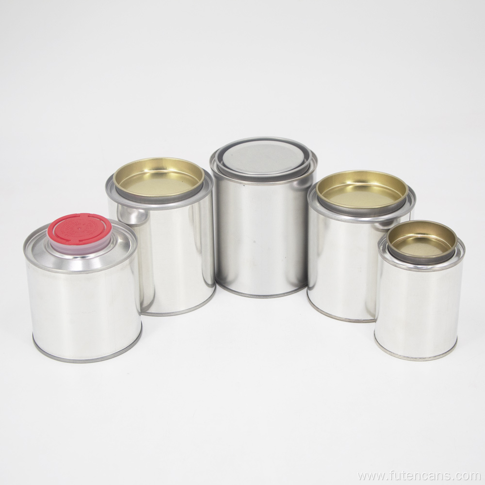 Round metal industrial paint glue packing tin cans