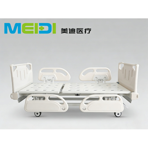 Reinforced Punching Single Crank Bed, Four Small Guardrails, Anti-Collision Head & Foot Board, Central Brake Elderly Nursing Bed