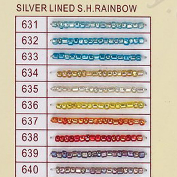 Línea de plata Rainbow Glass Seed semilla