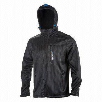 Men's Winter Jacket, Used in Sports, Outdoor, Softshell Wear, Waterproof Zipper