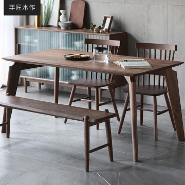 Nordic Style 6 Seat Wood Top Dining Table Set - Italian Design for Dining Rooms