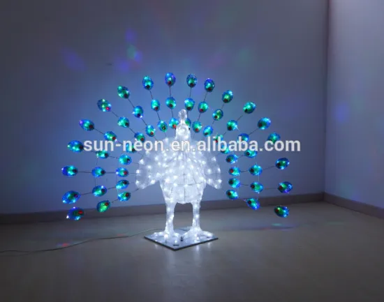 Christmas Decorative Four Color Flashing Peacock Net Lights