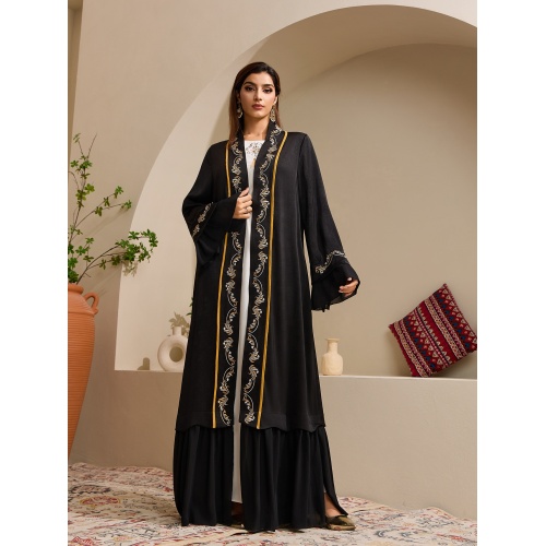 مش دوزی Open Abaya با ویژگی کمربند