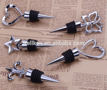 metal wedding gifts wine bottle stopper,heart shape bottle opener