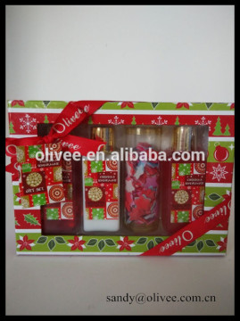 150ml shower gel, body lotion and bubble bath soap flower Christmas bath gift set