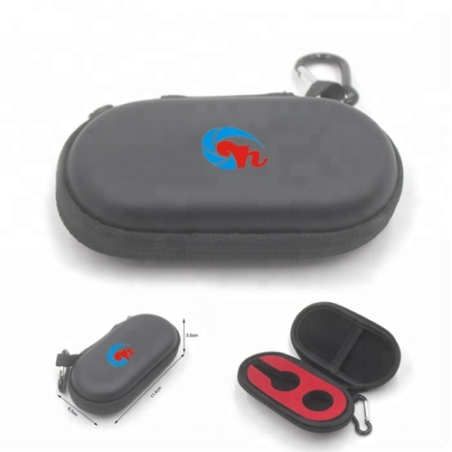 Oval EVA Protective Lens Storage Zipper Case Carabiner