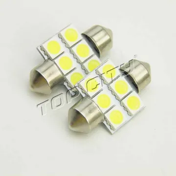 Guangdong Manufacturer 400LM 6000K Festoon 6SMD 5050 36MM INTERIOR CAR LED LIGHT BULBS