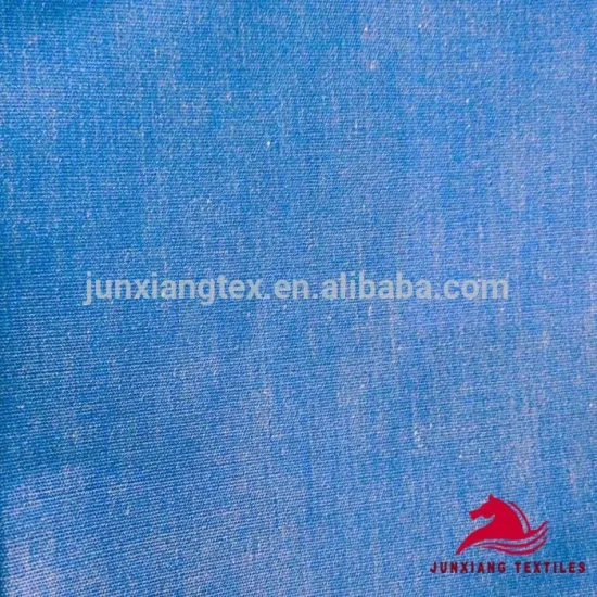 polyester cotton TC 65/35 21s 108X58 single dyed fabric chambray melange demin