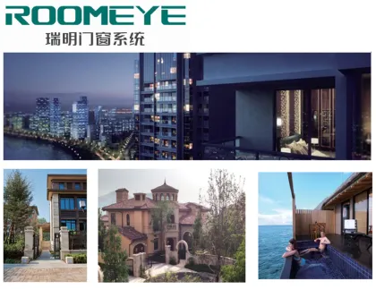 ROOMEYE new style glass window and door composite cladding aluminium doors and windows