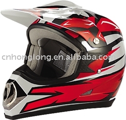 motorcross helmets (DP903-1 silver-red)