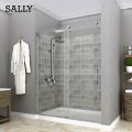 SALLY MattBlack Double Sliding Bypass 8mm Shower Doors