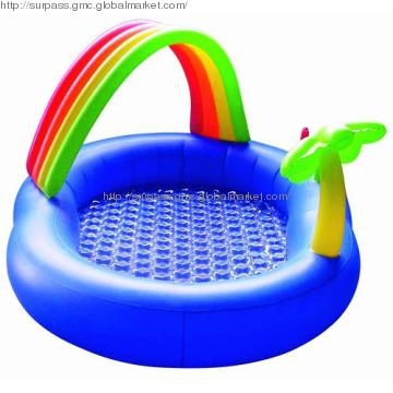 the Special Shape of the Blue Circle PVC Inflatable Swimming Pool