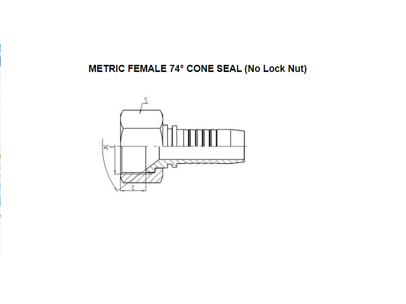 Metric Female 74° Cone Seat Seal 20711-T