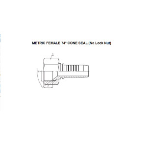 Metric Female 74° Cone Seat Seal 20711-T