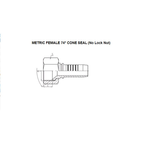 Metric Female 74° Cone Seat Seal 20711-T