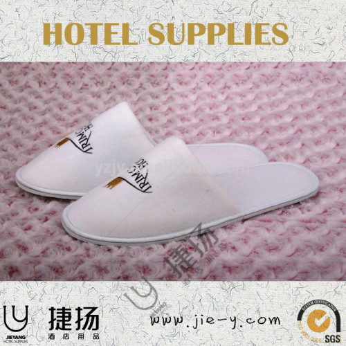 Luxury yangzhou hotel slipper manufacturer with golden binding EVA sole hotel slipper