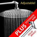 ABS black high flow rainfall shower head set