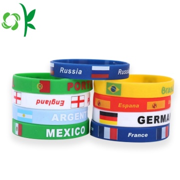 फैशन रंगीन प्रोमोशनल सिलिकॉन wristband कस्टम लोगो