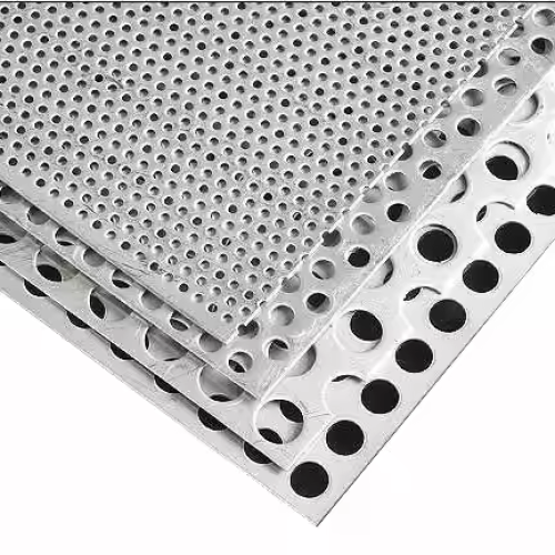 Geperforeerde metalen plaat met rond gat