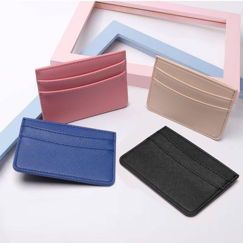 متعدد الألوان 2 Pack Slim Minimalist Wallet حامل