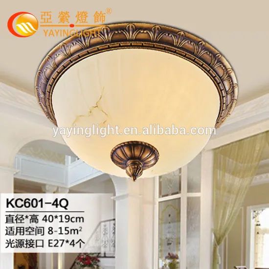 American copper glass ceiling lamps, European bedroom balcony aisle ceiling lamps
