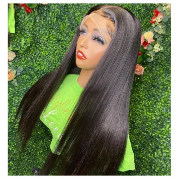 Latest design 100% human virgin sexy lady hair long lasting high quality factory direct sale Spiral straight lace front wig