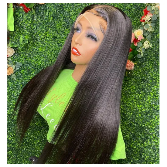 Latest design 100% human virgin sexy lady hair long lasting high quality factory direct sale Spiral straight lace front wig