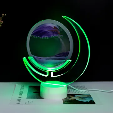 Modern 5V 3D Color-Changing Sand Art LED Desk Lamp