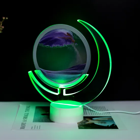 Modern 5V 3D Color-Changing Sand Art LED Desk Lamp