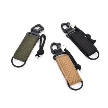 Taktis Nylon Webbing Belt Buckle Carabiner Keychain