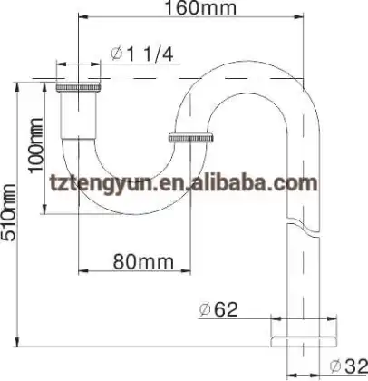 Best Selling Decorative Bathroom Tubular S Bottle Trap