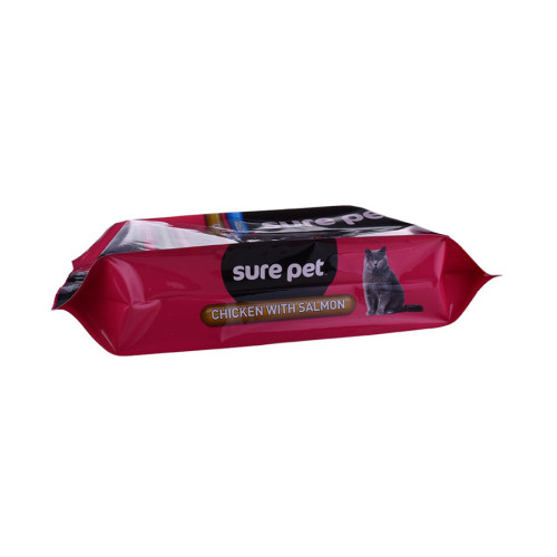 Sac carré à glissière pour nourriture pour chats