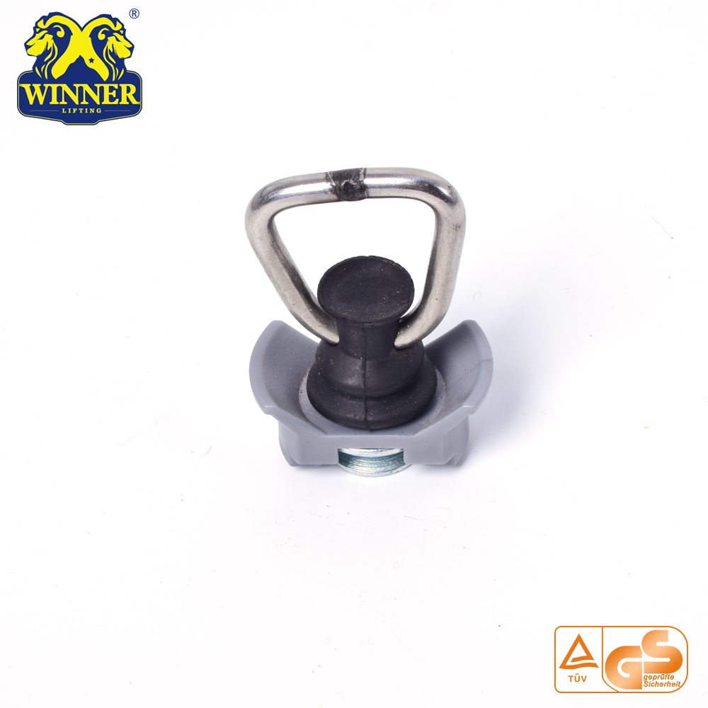 Plastic Base Single Stud Fitting With Steel D Ring