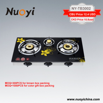 High quality and inexpensive for style 3 burner table top glass gas stove/gas stove stand