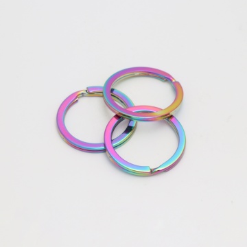 High Quality Flat Key Ring PVC Letter Key Rings with Logo Metal Key Rings Leather Keyring
