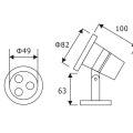 LEDER SS304 Lighting Solution 3W LED Underwater Light