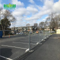 Temporary fence with metal fencing