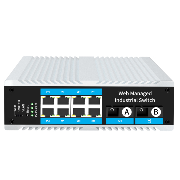 Factory Original Industrial Grade 10 Port Mode unique à fibre monomoteur Gigabit L2 Interrupteur géré Web pour les réseaux CCTV