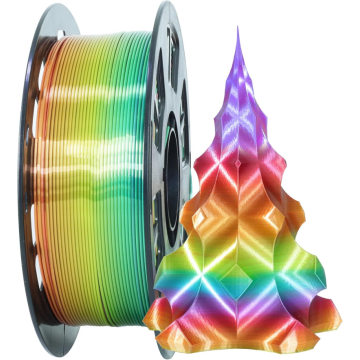 Μεταξωτό λαμπερό νήμα Rainbow PLA 1.75mm