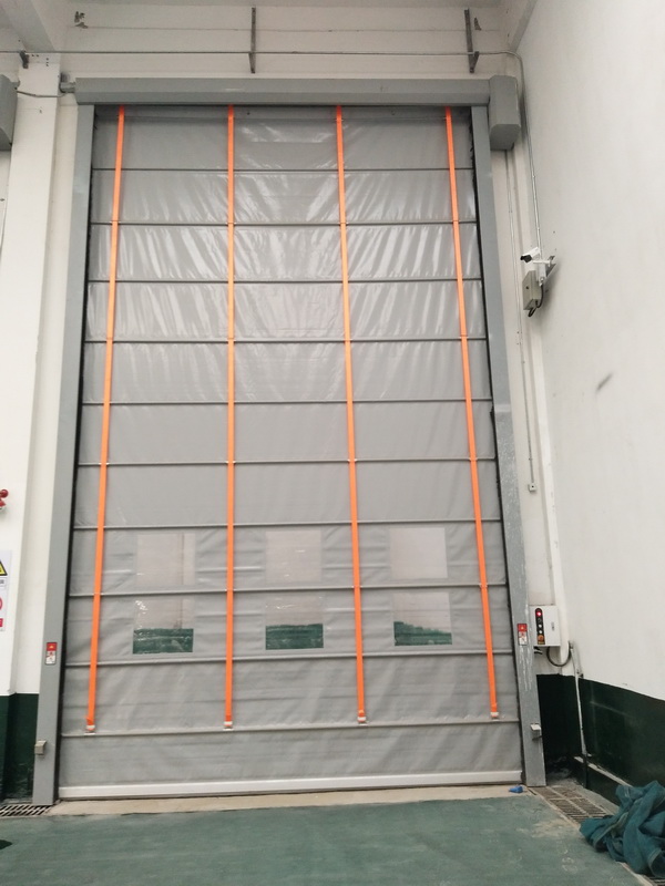 Stacking Up Opening Large PVC High Speed Door