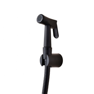 SR-158 Set: High-Quality Zinc Alloy Shower Bidet Sprayer Head with SS Hose - Black Shattaf
